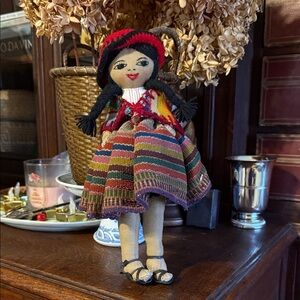 Colorful Striped Doll - Home Decor Accent